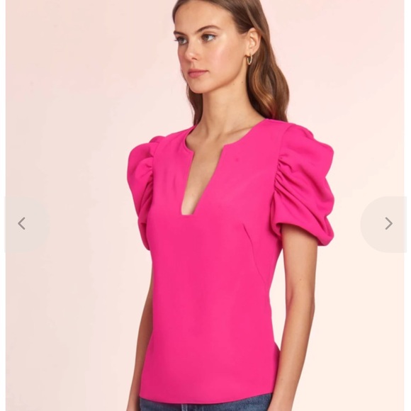 Amanda Uprichard Julian Top - Hot Pink $170 - Picture 2 of 4